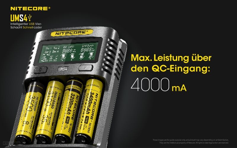 Nitecore UMS4 USB Quick Charger Nitecore UMS4 USB Quick Charger